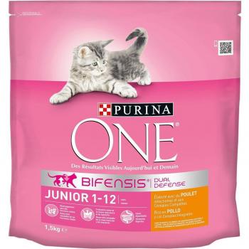Purina One Bifensis Junior Pollo y Cereales Integrales Pienso para Gatos Jóvenes
