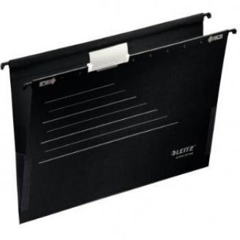 Esselte-Leitz Alpha Active - Set de carpetas colgantes, tamaño A4, color negro, paquete de 5