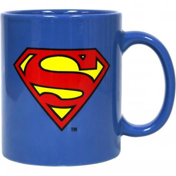 DC Comics - Taza de cerámica con logo clásico de Superman, color azul