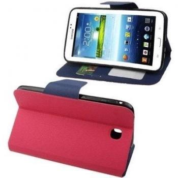 Cross color 2-Funda de piel sintética con soporte de apoyo & Credit bolsillos internos-Protector de pantalla y lápiz capacitivo para Samsung Galaxy Tab 3 7,0 P5210