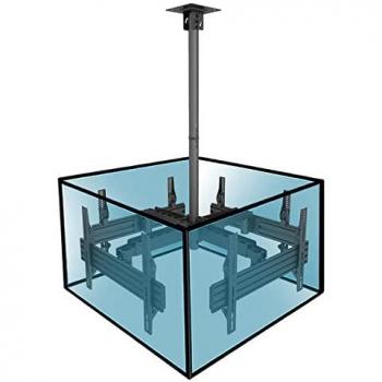 Soporte de Techo Kimex para 4 Pantallas de TV 32-65 - Altura Ajustable 86-325 cm - VESA 600x400 - Máx. 30Kg