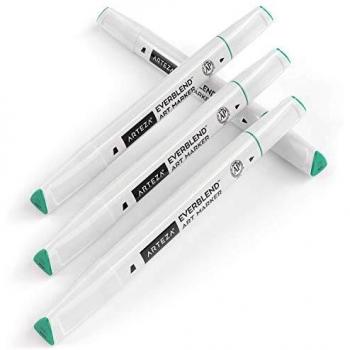 Arteza EverBlend rotuladores mezcladores color Verde Cactus A556 | Juego de 4 | Rotuladores de alcohol con doble punta