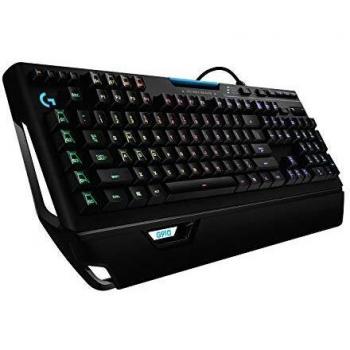 Logitech G910 Orion Spectrum Teclado Gaming Mecánico Retroiluminado, RGB LIGHTSYNC, Romer-G Táctil,9 Teclas G, Segunda Pantalla Arx, Disposición QWERTZ Escandinavo, Negro