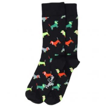 Calcetines Happy Socks Puppy Love 41-46, color negro, rojo y azul, modelo Pul01 6500, unisex adulto