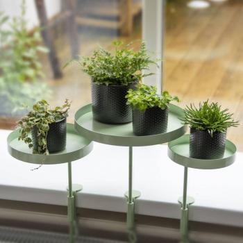 Esschert Design Bandeja para Plantas con Abrazadera Redonda Dorado L Macetero Color Dorado, Verde, y más