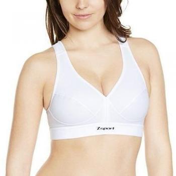 ZSPORT - Sujetador de deporte para mujer, talla 95A, color Blanco