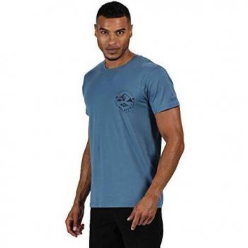 Regatta Cline IV-Camiseta con Estampado Gráfico Ligera Y De Manga Corta T-Shirts/Polos/Vests, Hombre, Stellar, 4XL