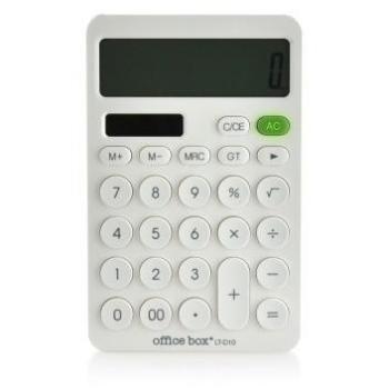 Calculadora de mesa 12 dígitos blanco Office Box dual power dimensiones 10x3x15 cm