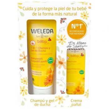 Weleda Bebé Caléndula Pack Champú y Gel de Ducha 200ml + Crema Pañal 30ml