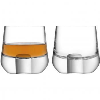 LSA International WH13 Whisky Cut Tumbler 180ml Clear/Cut x 2