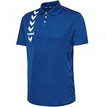 Hummel Polo Manga Corta Essential Azul 100% poliéster UNISEX talla L