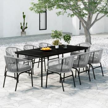 9-Piece Anthracite Garden Dining Set