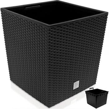 Maceta Prosperplast Rato 64 Litros con Cubilete para Plantar en Blanco o Negro