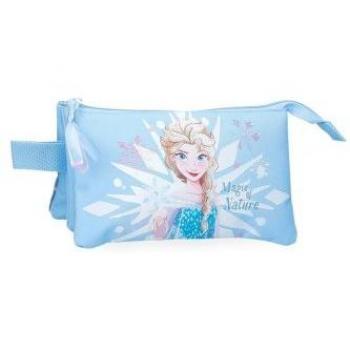 Estuche Triple Frozen Magic Ice - Disney para niños, Tres Compartimentos Azul
