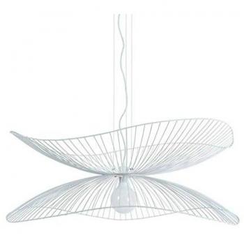Lámpara colgante Forestier Libellule L, 100 cm, blanca