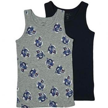 NAME IT Boy - Camiseta de Manga Corta para niño Gris Gris 146/152 cm