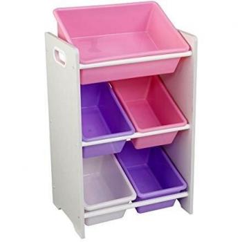 KidKraft Multi Bin de almacenamiento, color blanco