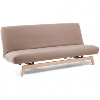 Kavehome Sofá cama Koki, tela marrón