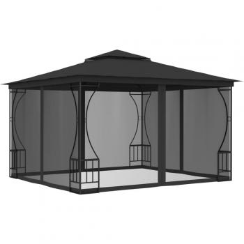 vidaXL Gazebo with Nets 300x300x265 cm Anthracite