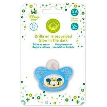 MICKEY - Chupete tetina anatómica silicona 0-6 m en blister mickey baby azul colour overlap