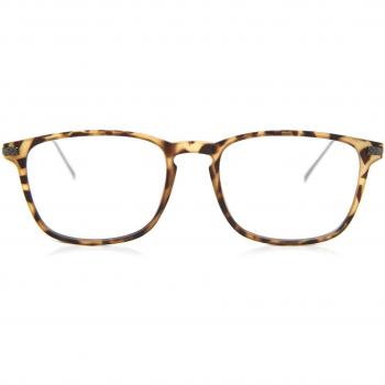 Rectangle Full Rim Plastic Men's Prescription Glasses - Tortoiseshell - Size 52 - Blue Light Block Available - SmartBuy Collection