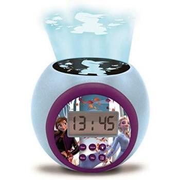 Despertador Proyector Disney Frozen 2 con Temporizador Anna y Elsa
