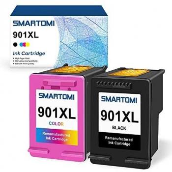 SMARTOMI Remanufacturado 901XL 901 Compatibles con HP 901 XL Cartucho de Tinta para Officejet 4500AIO Series J4540 J4550 J4580 J4680AIO Series 2 Cartuchos
