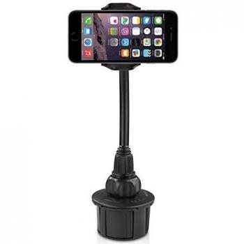 Macally MCUP2XL Soporte ajustable para el sujetavasos del coche con cuello flexible de 20 cm para iPhone, smartphone y teléfono móvil
