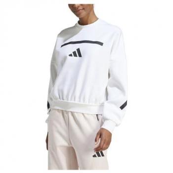 Sudadera adidas Z.N.E. mujer blanco puro negro - S