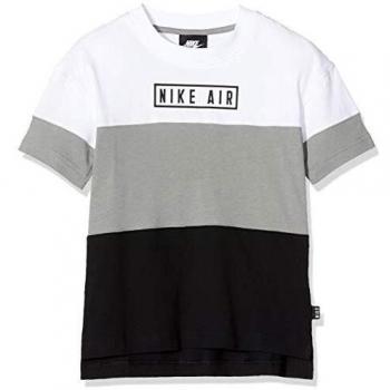 NIKE B Air Top SS Camiseta de Manga Corta, Niños, Black/Dark Steel Grey/White/Black, XL