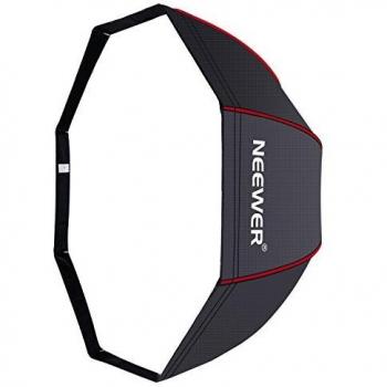 Neewer 120cm Portable Octagonal Paraguas Softbox con Borde Rojo Bolsa Transporte para Retrato Fotografía Producto,Adecuado para Canon Nikon Sony Speedlite Flash Estudio