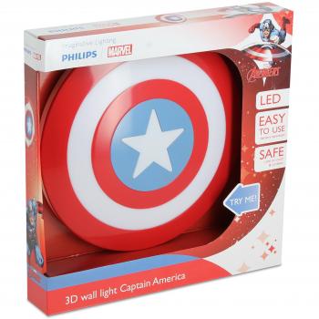 Philips Capitán América Iluminación Infantil LED Integrado, 0.2 W, con Sensor de Movimiento, Multicolor