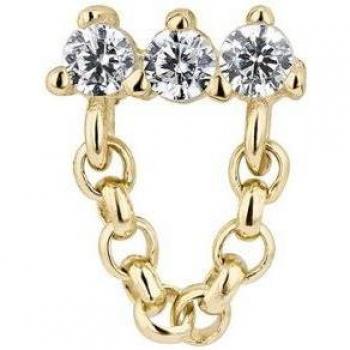 Ear Candy - Piercing Maday de plata bañada en oro amarillo de 18k