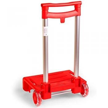 Busquets - Carro Portamochilas Plegable, color Rojo