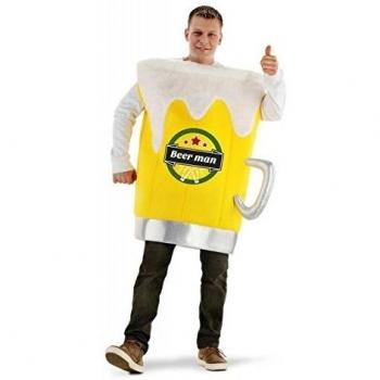 Folat - Disfraz de Vaso de Cerveza Amarilla para Adulto Carnaval o una Fiesta temática