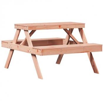 vidaXL Picnic Table 105x134x75 cm Solid Wood Douglas