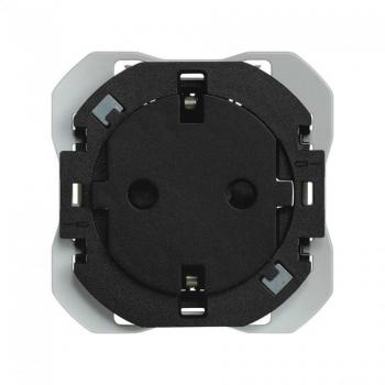 Base de enchufe Simon 270 Clean Schuko Negro Mate