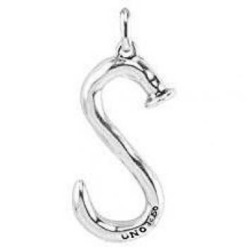 UNOde50 Elegant S Silver Plated Alphabet Charm