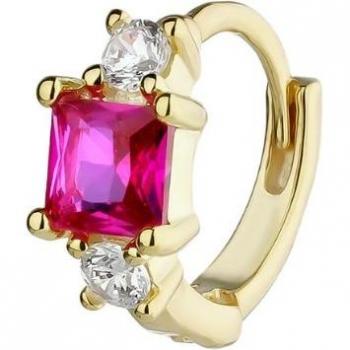 Piercing aro Earcandy Scarlett de plata bañado en oro 18k