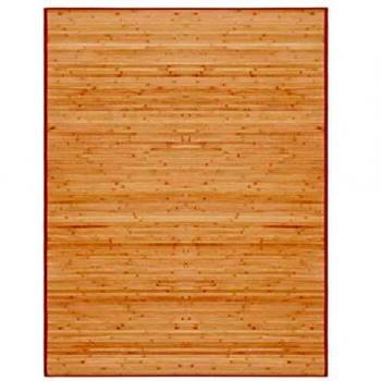 vidaXL Alfombra de Bambú 150x200cm Marrón Decoración de Interior Casa Hogar
