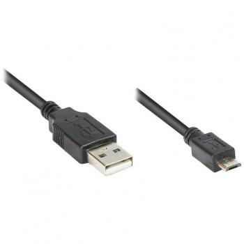 Cable USB 2.0 A a Micro B de 1,8 m, color negro