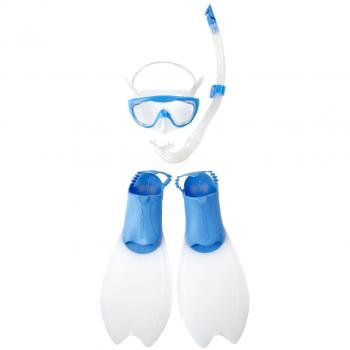 Speedo Glide Set de Buceo, Junior Unisex, Gris/Azul, 36-38