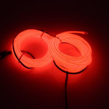 Lerway Colorido 5M Neno Electroluminiscente Luz,Mangueras Flexibles Alambre de EL LED Luces con Controlador Box, para Hogar Cocina Jardín Baño Camping Bar Decoración,Arboles Navidad, Fiesta/Club/Coche Cable Neon