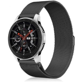 iBazal Gear S3 Correa Milanese, Gear S3 Frontier Classic Watch Correa 22mm Pulsera Acero Compatible Galaxy Watch 46mm,Huawei GT/2 Classic,Ticwatch,Fossil,LG,Pebble,Amazfit,ASUS,Moto Hombres - Negro