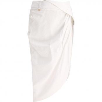 Jacquemus Women's la Jupe Saudade Skirt in White | Size 38 | 24E241SK0471020100
