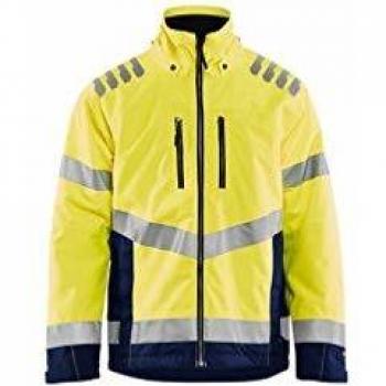 Chaqueta de trabajo forrada de alta visibilidad 4780 - Amarillo fluorescente/Marino XXL