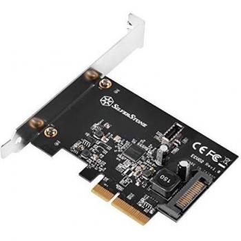 Silverstone SST-ECU02 - SuperSpeed 2X USB 3.1 Gen2 Interno, Tarjeta de expansión PCI-E Gen 2.0 x2, 16Gbps, Soporte de bajo Perfil
