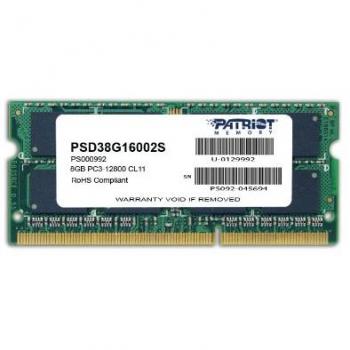 Patriot PSD38G16002S 8GB DDR3 PC3-12800