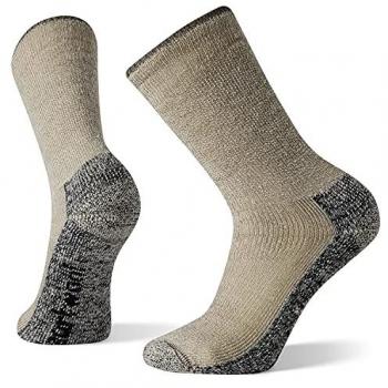 Calcetines Smartwool Classic Mountaineer con Máxima Amortiguación para Hombre, Gris Negro, Talla M
