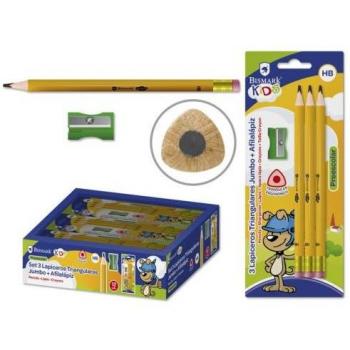 Lápiz de grafito HB 3 pieza(s) Bismark para escritura suave y precisa
